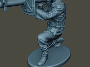 german soldier ww2 shoot crouched g4 3D Print Model