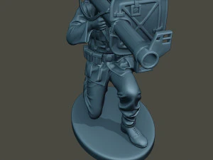 german soldier ww2 shoot crouched g4 3D Print Model
