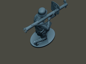 german soldier ww2 shoot crouched g4 Modelo de impresión 3D