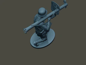 german soldier ww2 shoot crouched g4 3D Print Model
