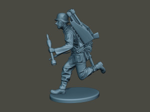 german soldier ww2 run2 g4 Model Cetak 3D