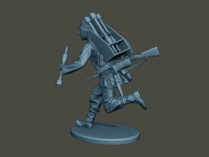german soldier ww2 run2 g4 Model Cetak 3D