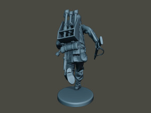german soldier ww2 run2 g4 Model Cetak 3D