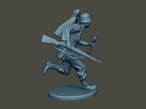 german soldier ww2 run2 g4 Model Cetak 3D