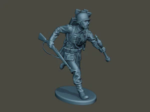 german soldier ww2 run2 g4 3D Print Model