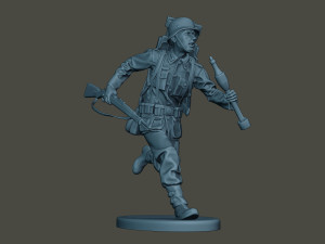 german soldier ww2 run2 g4 Model Cetak 3D