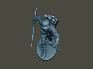 german soldier ww2 run2 g4 3D Print Model
