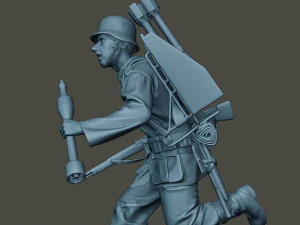 german soldier ww2 run2 g4 3D Print Model
