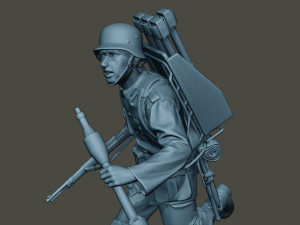 german soldier ww2 run2 g4 Model Cetak 3D