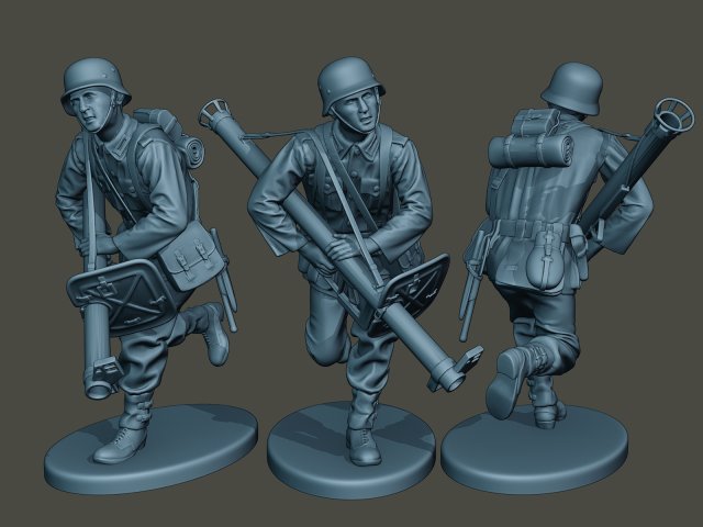 german soldier ww2 run g4 Modelo de impresión 3D .c4d .max .obj .3ds .fbx .stl .blend 