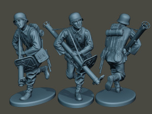 german soldier ww2 run g4 3D Print Model