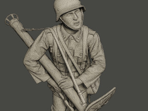 german soldier ww2 run g4 Modelo de impresión 3D