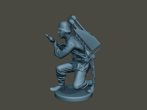 german soldier ww2 rocket g4 3Dプリントモデル
