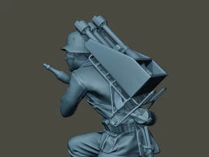 german soldier ww2 rocket g4 3D Print Model