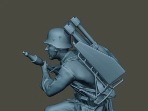 german soldier ww2 rocket g4 3D Print Model