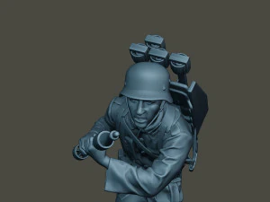 german soldier ww2 rocket g4 3D Print Model