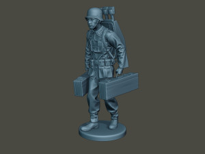 german soldier ww2 rocket g4 Modello di stampa 3D