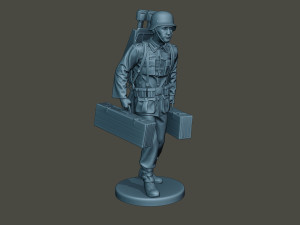 german soldier ww2 rocket g4 Modello di stampa 3D
