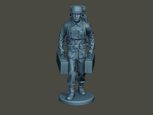 german soldier ww2 rocket g4 Modello di stampa 3D