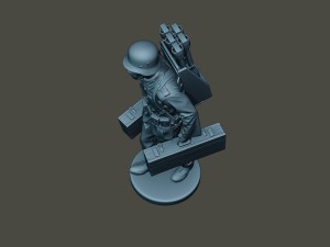 german soldier ww2 rocket g4 Modello di stampa 3D