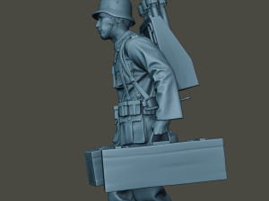 german soldier ww2 rocket g4 Modello di stampa 3D