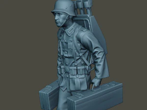 german soldier ww2 rocket g4 3D Print Model