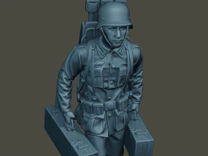 german soldier ww2 rocket g4 3D Print Model