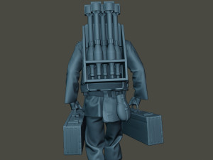 german soldier ww2 rocket g4 Modello di stampa 3D