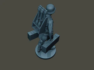 german soldier ww2 rocket g4 3D Print Model