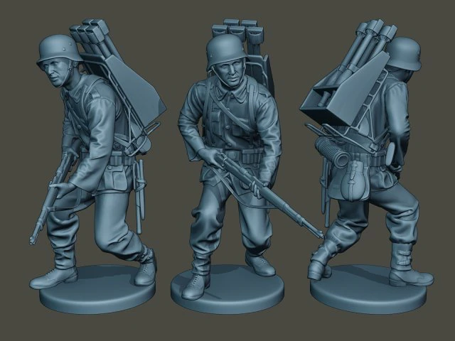 german soldier ww2 action g4 3D Print Model .c4d .max .obj .3ds .fbx .stl .blend 
