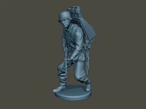 german soldier ww2 action g4 3D Print Model