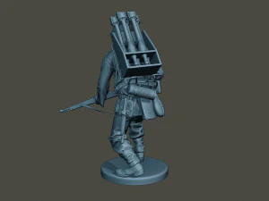 german soldier ww2 action g4 3D Print Model