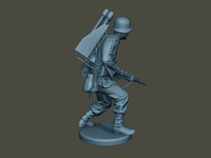german soldier ww2 action g4 3D Print Model