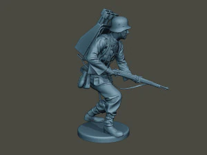 german soldier ww2 action g4 3D Print Model