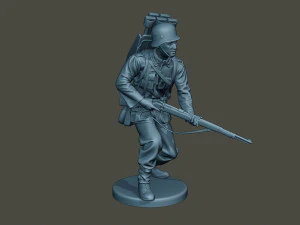 german soldier ww2 action g4 3D Print Model