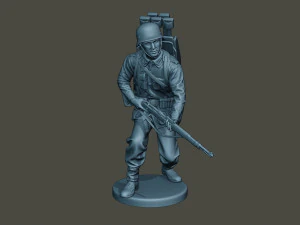 german soldier ww2 action g4 3D Print Model