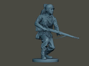 german soldier ww2 action g4 3Dプリントモデル