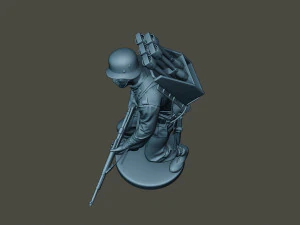 german soldier ww2 action g4 3D Print Model