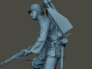 german soldier ww2 action g4 3Dプリントモデル
