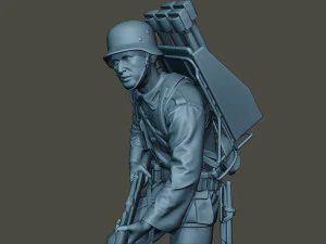 german soldier ww2 action g4 3D Print Model