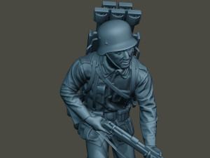 german soldier ww2 action g4 3Dプリントモデル