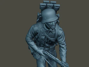 german soldier ww2 action g4 3D Print Model