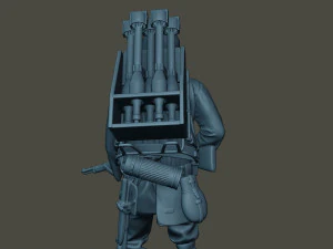 german soldier ww2 action g4 3D Print Model