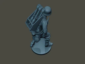 german soldier ww2 action g4 3D Print Model