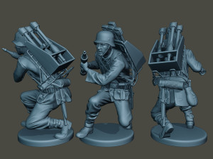 german soldiers ww2 g4 pack1 3D 프린트 모델