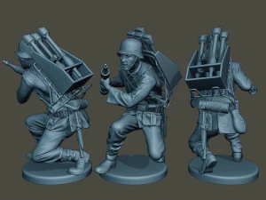 german soldiers ww2 g4 pack1 3D Print Model