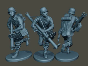german soldiers ww2 g4 pack1 3D Print Model