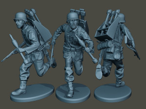 german soldiers ww2 g4 pack1 3D 프린트 모델