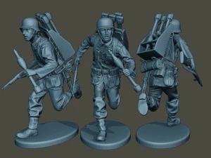 german soldiers ww2 g4 pack1 3D Print Model
