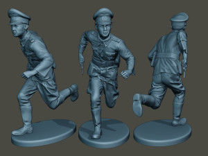 german officer ww2 run g5 3D 프린트 모델